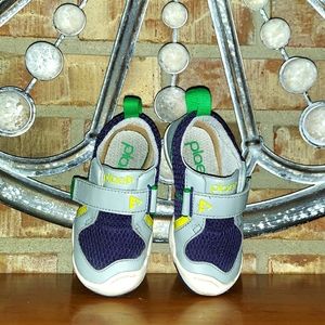 PLAE Ty Boys Shoes Navy Limestone Size 7